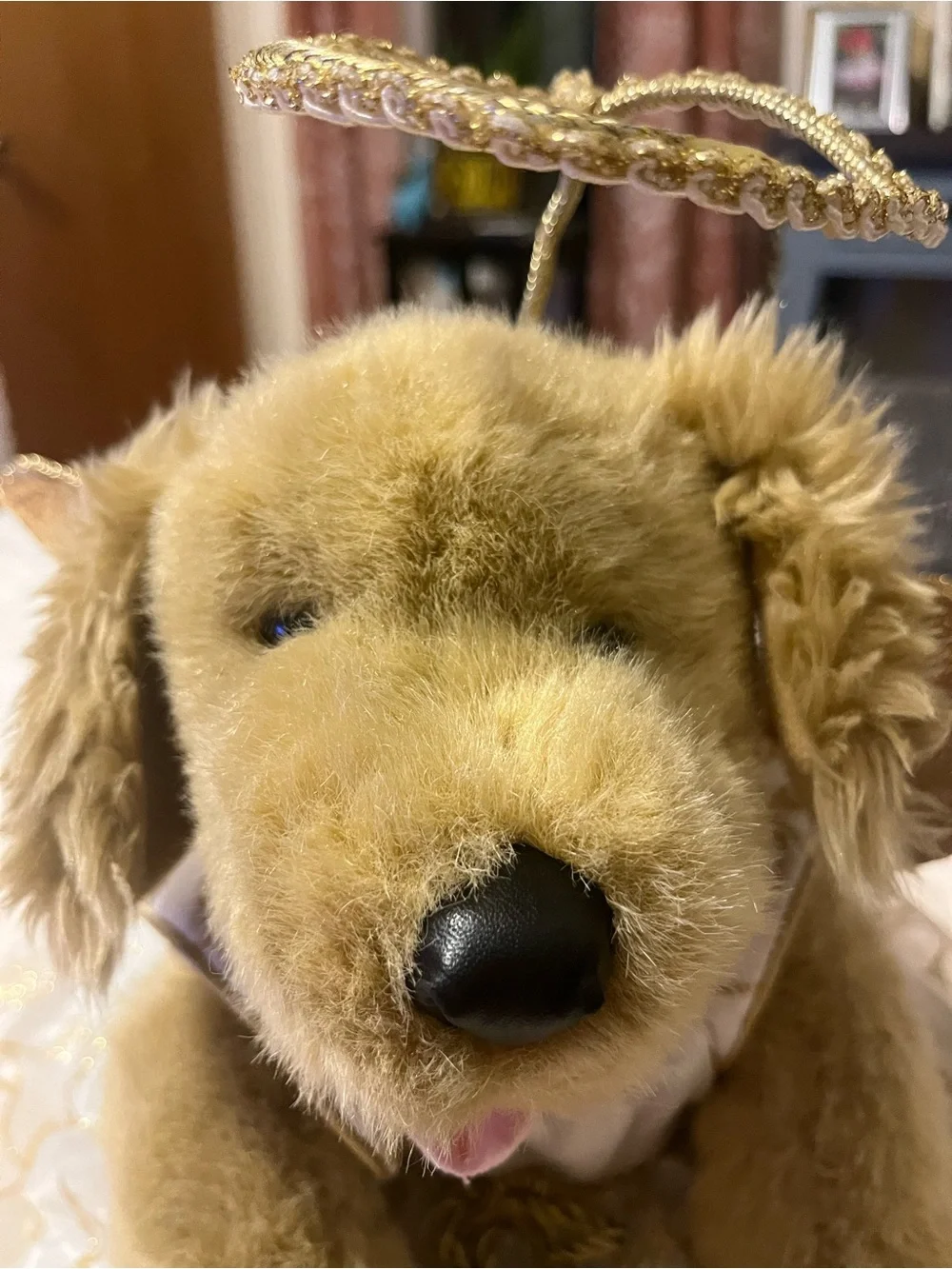 Build-A-Bear Golden Retriever Dog Plush Angel Outfit Wings Halo 3-Piece Set